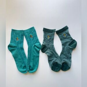 Vivienne Westwood Teal and Dark Teal Women's Socks